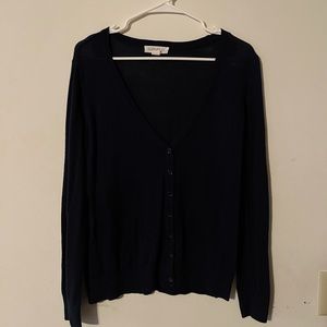 Navy blue button up cardigan